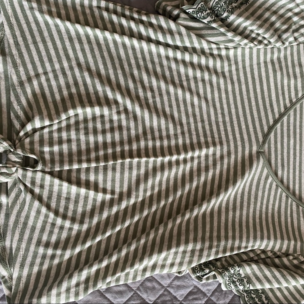 Olive green knot detailed shirt